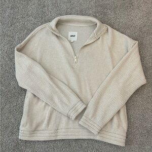 3/4 Zip waffle jacket